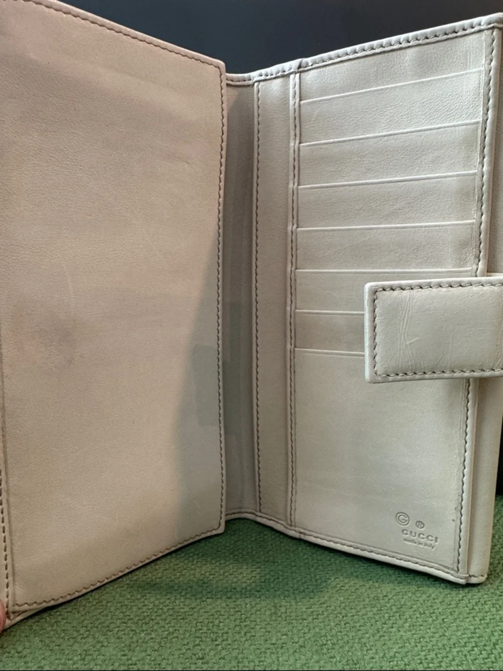 Gucci Leather Wallet with Studded Double-G Emblem